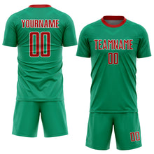 Load image into Gallery viewer, Custom Kelly Green Red-White Sublimation Mexico Soccer Uniform Jersey
