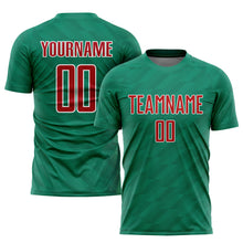 Load image into Gallery viewer, Custom Kelly Green Red-White Sublimation Mexico Soccer Uniform Jersey