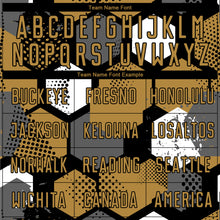 Load image into Gallery viewer, Custom Old Gold Black-White Sublimation Soccer Uniform Jersey