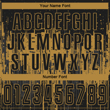 Load image into Gallery viewer, Custom Old Gold Black Sublimation Soccer Uniform Jersey