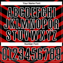 Load image into Gallery viewer, Custom Black Red-White Arrow Shapes Sublimation Soccer Uniform Jersey