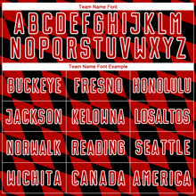 Load image into Gallery viewer, Custom Black Red-White Rhombus Print Sublimation Soccer Uniform Jersey