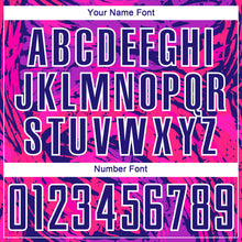 Load image into Gallery viewer, Custom Dark Purple Hot Pink-White Abstract Fluid Sublimation Soccer Uniform Jersey