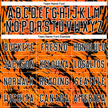 Load image into Gallery viewer, Custom Bay Orange Black-White Abstract Fluid Sublimation Soccer Uniform Jersey