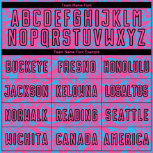 Load image into Gallery viewer, Custom Sky Blue Pink-Black Abstract Fluid Sublimation Soccer Uniform Jersey