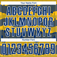 Load image into Gallery viewer, Custom Royal Gold-White Pinstripe Sublimation Soccer Uniform Jersey