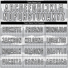 Load image into Gallery viewer, Custom Gray White-Black Pinstripe Sublimation Soccer Uniform Jersey