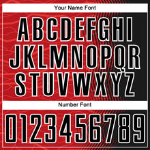 Load image into Gallery viewer, Custom Red Black-White Gradient Arrow Sublimation Soccer Uniform Jersey