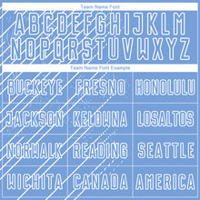 Load image into Gallery viewer, Custom Light Blue White Lines Sublimation Soccer Uniform Jersey