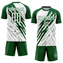 Load image into Gallery viewer, Custom Kelly Green White Sublimation Soccer Uniform Jersey