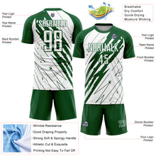 Load image into Gallery viewer, Custom Kelly Green White Sublimation Soccer Uniform Jersey