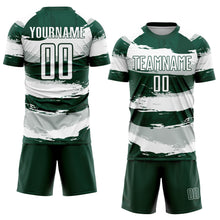 Load image into Gallery viewer, Custom Green White Sublimation Soccer Uniform Jersey