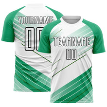 Load image into Gallery viewer, Custom Kelly Green White-Black Sublimation Soccer Uniform Jersey