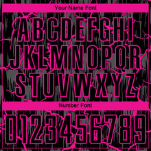 Load image into Gallery viewer, Custom Black Deep Pink Lightning Sublimation Soccer Uniform Jersey