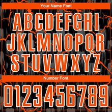 Load image into Gallery viewer, Custom Black Orange-White Pink Lightning Sublimation Soccer Uniform Jersey