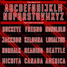 Load image into Gallery viewer, Custom Black Red-White Sublimation Soccer Uniform Jersey