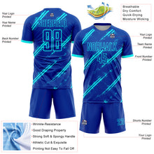 Load image into Gallery viewer, Custom Royal Lakes Blue Sublimation Soccer Uniform Jersey
