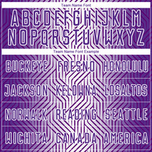 Load image into Gallery viewer, Custom Purple White Lines Sublimation Soccer Uniform Jersey