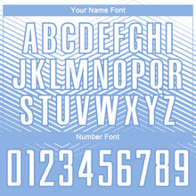 Load image into Gallery viewer, Custom Light Blue White Lines Sublimation Soccer Uniform Jersey