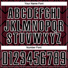 Load image into Gallery viewer, Custom Crimson Black-White Abstract Geometric Shapes Sublimation Soccer Uniform Jersey