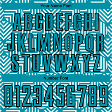 Load image into Gallery viewer, Custom Teal Black Abstract Geometric Shapes Sublimation Soccer Uniform Jersey