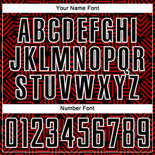 Load image into Gallery viewer, Custom Black Red-White Abstract Geometric Shapes Sublimation Soccer Uniform Jersey