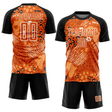 Load image into Gallery viewer, Custom Orange Bay Orange-Black African Pattern Sublimation Soccer Uniform Jersey