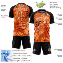 Load image into Gallery viewer, Custom Orange Bay Orange-Black African Pattern Sublimation Soccer Uniform Jersey