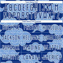 Load image into Gallery viewer, Custom Royal White Cloud Pattern Sublimation Soccer Uniform Jersey