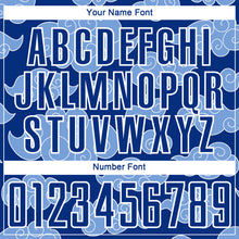 Load image into Gallery viewer, Custom Royal White Cloud Pattern Sublimation Soccer Uniform Jersey