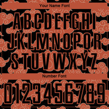 Load image into Gallery viewer, Custom Black Orange Cloud Pattern Sublimation Soccer Uniform Jersey