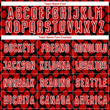 Load image into Gallery viewer, Custom Red Black-White Snake Skin Sublimation Soccer Uniform Jersey