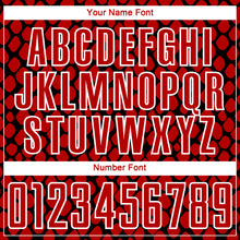 Load image into Gallery viewer, Custom Red Black-White Snake Skin Sublimation Soccer Uniform Jersey