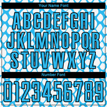 Load image into Gallery viewer, Custom Sky Blue Black-White Snake Skin Sublimation Soccer Uniform Jersey