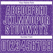 Load image into Gallery viewer, Custom Purple White Geometric Pattern Sublimation Soccer Uniform Jersey