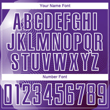 Load image into Gallery viewer, Custom Purple White Geometric Lines Sublimation Soccer Uniform Jersey