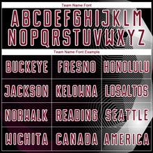 Load image into Gallery viewer, Custom Black Crimson-White Geometric Lines Sublimation Soccer Uniform Jersey