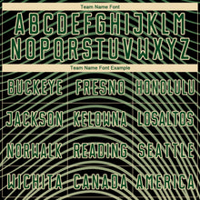 Load image into Gallery viewer, Custom Green Cream-Black Gradient Geometric Lines Sublimation Soccer Uniform Jersey