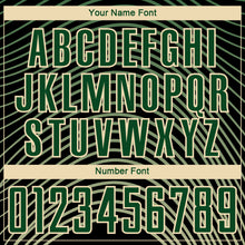 Load image into Gallery viewer, Custom Green Cream-Black Gradient Geometric Lines Sublimation Soccer Uniform Jersey