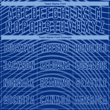 Load image into Gallery viewer, Custom Royal Light Blue Gradient Geometric Lines Sublimation Soccer Uniform Jersey