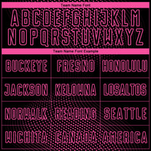 Load image into Gallery viewer, Custom Black Pink Geometric Lines Sublimation Soccer Uniform Jersey