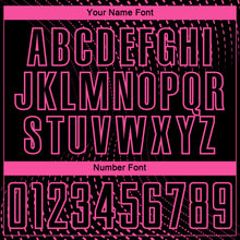 Load image into Gallery viewer, Custom Black Pink Geometric Lines Sublimation Soccer Uniform Jersey