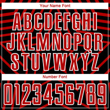 Load image into Gallery viewer, Custom Black Red-White Stars Sublimation Soccer Uniform Jersey