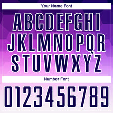 Load image into Gallery viewer, Custom Dark Purple White Gradient Hexagons Pattern Sublimation Soccer Uniform Jersey