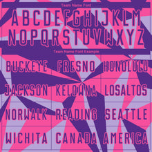 Load image into Gallery viewer, Custom Purple Pink Geometric Pattern Sublimation Soccer Uniform Jersey