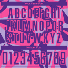 Load image into Gallery viewer, Custom Purple Pink Geometric Pattern Sublimation Soccer Uniform Jersey