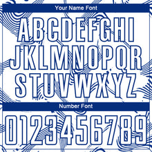 Load image into Gallery viewer, Custom White Royal Curve Lines Sublimation Soccer Uniform Jersey