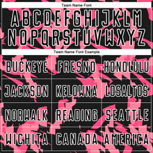 Load image into Gallery viewer, Custom Black Pink-White Abstract Geometric Pattern Sublimation Soccer Uniform Jersey