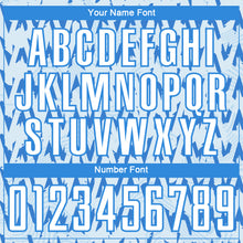 Load image into Gallery viewer, Custom Powder Blue White-Silver Abstract Geometric Pattern Sublimation Soccer Uniform Jersey