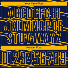 Load image into Gallery viewer, Custom Navy Yellow Lines Sublimation Soccer Uniform Jersey